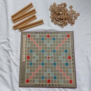 Vintage 1953 Scrabble Board Game Wooden Tiles